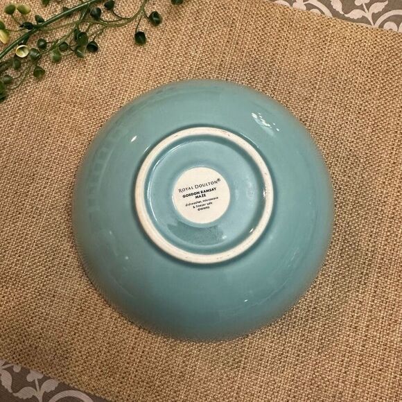Royal Doulton x Gordon Ramsay Maze Teal All Purpose Serving Bowl‎ 7” Wide - Picture 4 of 7